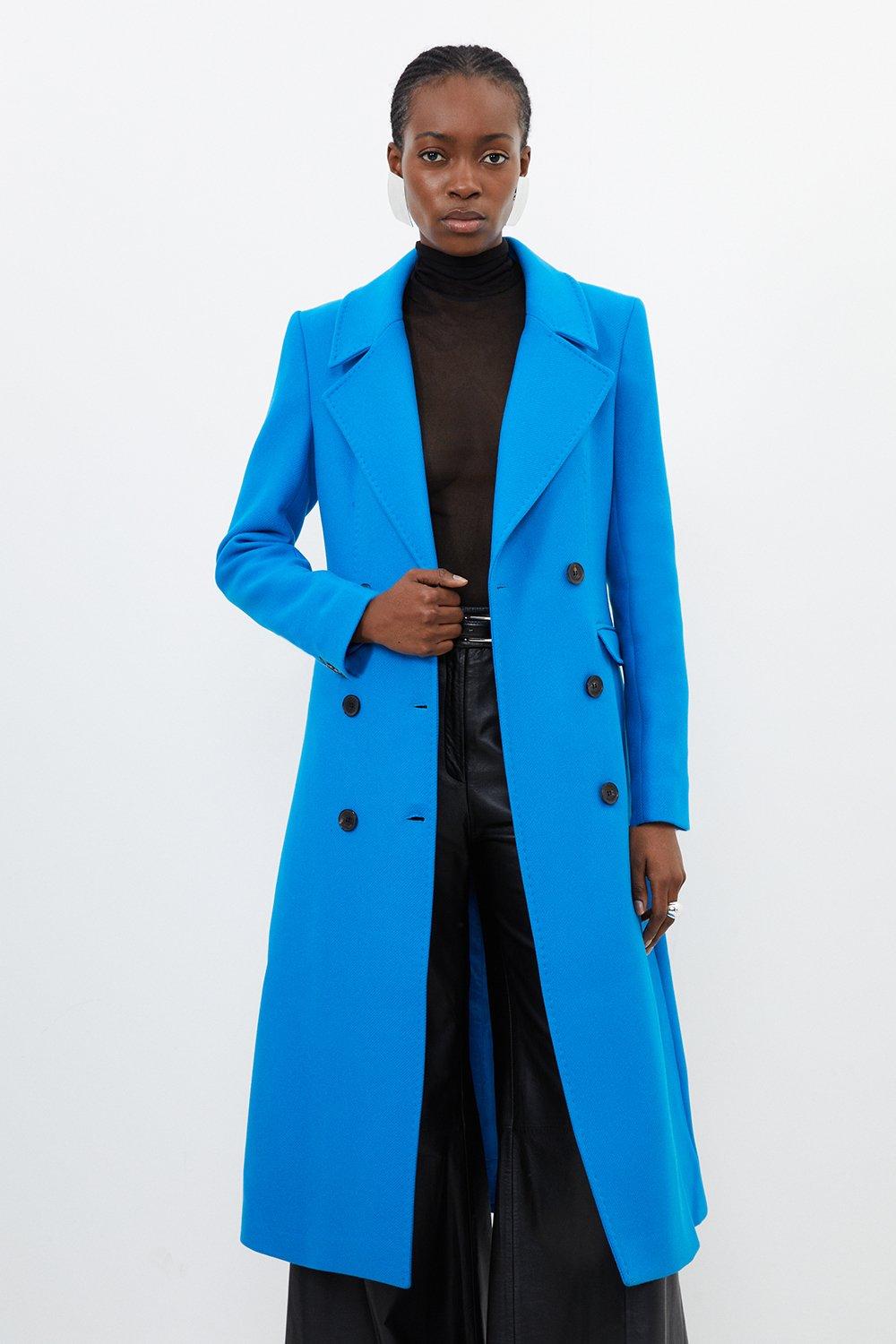 Karen millen double breasted hotsell tailored coat